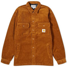 Вельветовая куртка-рубашка Carhartt Wip Whitsome, рыже-коричневый