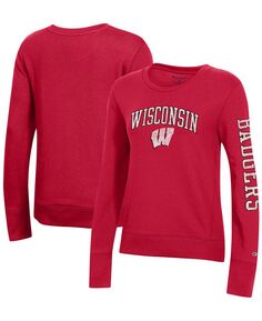 Женский флисовый свитшот Red Wisconsin Badgers University 2.0 Champion, красный