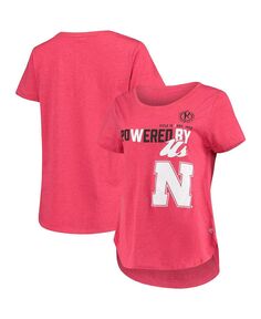 Женская футболка с принтом Scarlet Nebraska Huskers Powered By Title IX Colosseum