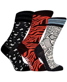 Женские носки премиум-класса из хлопка с цветным животным принтом и рисунком диких кошек, с бесшовным носком, 3 шт. Love Sock Company