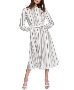 Женское платье-рубашка миди в полоску с поясом Court &amp; Rowe