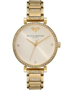 Женские часы с золотистым браслетом из нержавеющей стали с Т-образной планкой, 32 мм Olivia Burton, золотой