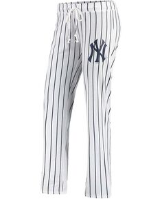 Женские белые ночные брюки в тонкую полоску New York Yankees Vigor Concepts Sport, белый