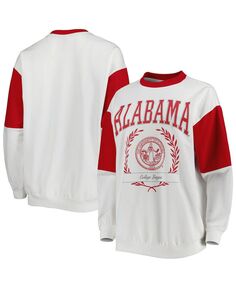 Женский пуловер-свитшот Crimson Alabama Crimson Tide It&apos;s A Vibe «летучая мышь» Gameday Couture