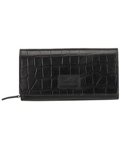 Женский кошелек Croco Collection с защищенным RFID-клатчем Mancini, черный