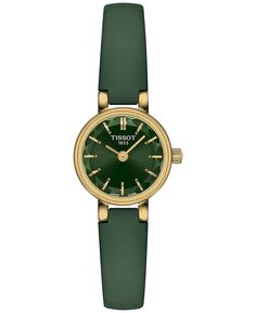 Женские швейцарские часы с милым зеленым кожаным ремешком, 20 мм Tissot, зеленый