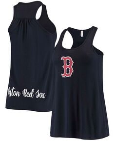 Женская темно-синяя майка Boston Red Sox спереди и сзади Soft As A Grape, темно-синий