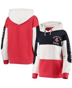 Женский пуловер с капюшоном для регби темно-синего и красного цвета Boston Red Sox Soft As A Grape