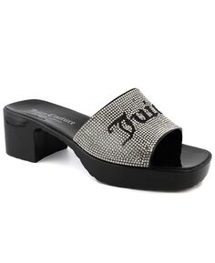 Женские блестящие классические сандалии без шнуровки Harmona Juicy Couture, черный