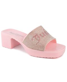 Женские блестящие классические сандалии без шнуровки Harmona Juicy Couture, розовый