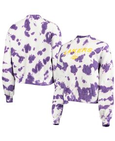 Женский фиолетовый пуловер Los Angeles Lakers с принтом тай-дай Junk Food