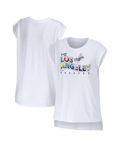 Женская белая футболка Los Angeles Dodgers с приветствием из футболки WEAR by Erin Andrews, белый