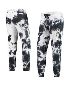 Женские бело-черные спортивные брюки Pittsburgh Penguins Melody с принтом тай-дай DKNY