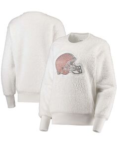 Женский белый свитшот-пуловер Cleveland Browns Milestone Tracker Touch, белый