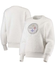 Белый женский пуловер-толстовка Pittsburgh Steelers Milestone Tracker белого цвета Touch, белый
