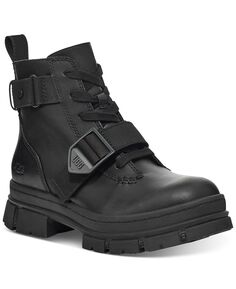 Женские водонепроницаемые ботинки Ashton на молнии на шнуровке UGG, черный