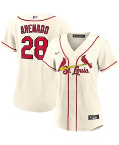 Женская футболка Nolan Arenado Cream St. Louis Cardinals, альтернативная реплика игрока Nike