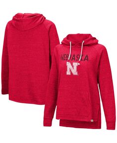 Женский пуловер с капюшоном Scarlet Nebraska Huskers Nollie Raglan Slub Colosseum