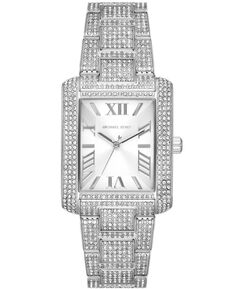 Женские часы Emery с тремя стрелками, серебристый браслет из нержавеющей стали, 40 мм Michael Kors