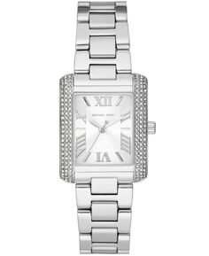 Женские часы Emery с тремя стрелками, серебристый браслет из нержавеющей стали, 33 мм Michael Kors
