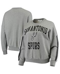 Женский серый пуловер с напуском San Antonio Spurs Rookie Touch, серый
