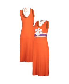 Женское оранжевое платье макси Clemson Tigers вернисажа G-III 4Her by Carl Banks