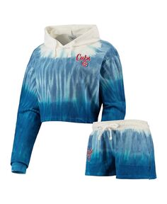 Женский комплект для сна с худи и брюками Royal Chicago Cubs Dip-Dye FOCO