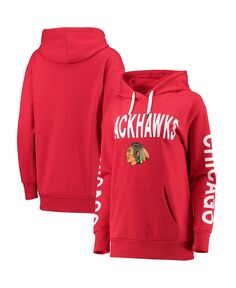Женский красный пуловер с капюшоном Chicago Blackhawks Extra Inning G-III 4Her by Carl Banks, красный