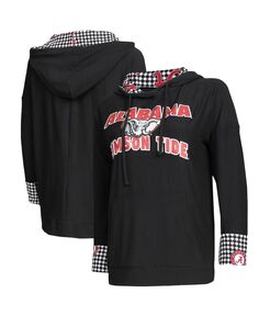 Женский черный пуловер с капюшоном Alabama Crimson Tide Fairway \&quot;гусиные лапки\&quot; Concepts Sport, черный
