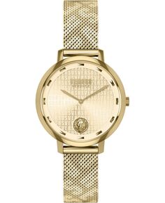 Женские часы Versus by Versace La Villette с золотистым браслетом из нержавеющей стали, 36 мм Versus Versace, золотой