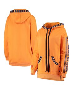 Женский оранжевый пуловер с капюшоном New York Knicks Perfect Oversized Team Qore Q.Ore