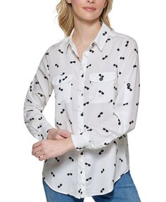 Женская рубашка с принтом солнцезащитных очков KARL LAGERFELD PARIS