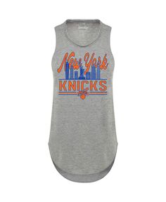 Женская серая майка New York Knicks Hometown Skyline Janie Tri-Blend Sportiqe