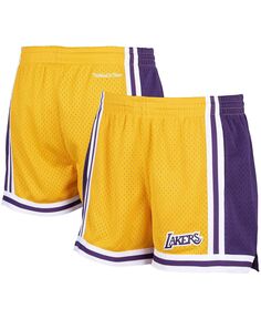 Женские золотистые шорты Jump Shot Los Angeles Lakers Mitchell &amp; Ness, золотой