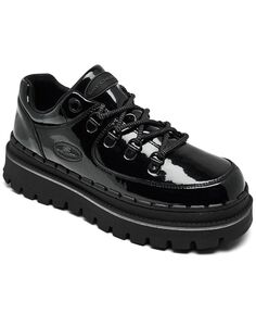 Женские джемперы — крутые модные повседневные туфли на платформе со шнуровкой от Finish Line Skechers, черный