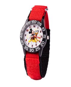 Часы Disney с Микки Маусом для мальчиков, красный нейлоновый ремешок, 32 мм ewatchfactory, красный