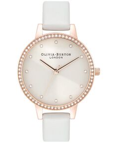 Женские классические часы с румяным кожаным ремешком, 34 мм Olivia Burton