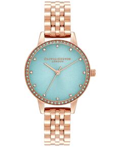 Женские классические часы-браслет цвета розового золота 30 мм Olivia Burton, золотой