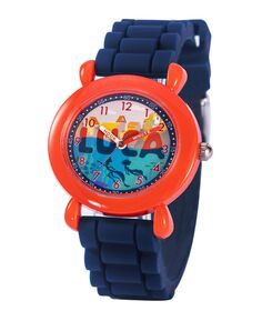 Часы Disney Luca Alberto для мальчиков, пластиковый синий силиконовый ремешок, 32 мм ewatchfactory, синий