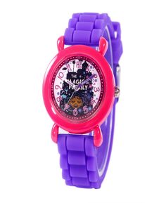 Часы Disney Encanto для девочек, фиолетовый силиконовый ремешок, 32 мм ewatchfactory