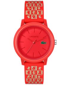 Женские часы 12.12 с китайским новогодним красным силиконовым ремешком, 36 мм Lacoste