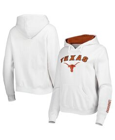 Женский белый пуловер с капюшоном и логотипом Texas Longhorns Colosseum, белый