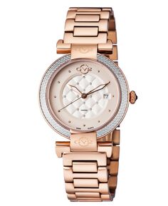 Женские часы Berletta, швейцарские кварцевые часы с бриллиантами и ионным покрытием, браслет из нержавеющей стали розового цвета, 37 мм GV2 by Gevril, черный