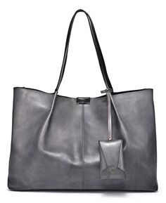 Женская большая сумка Calla из натуральной кожи OLD TREND, серый