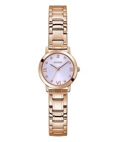Женские часы-браслет из нержавеющей стали цвета розового золота, 28 мм GUESS, золотой