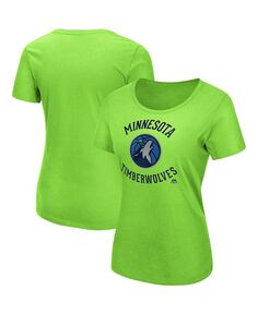 Зеленая женская футболка Minnesota Timberwolves The Main Thing Majestic, зеленый