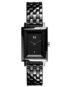 Женские фирменные квадратные керамические часы с черным браслетом, 26 мм MVMT, черный