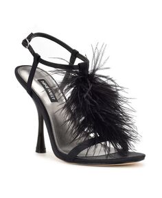 Женские модельные босоножки на каблуке с ремешком на щиколотке Million Nine West, черный
