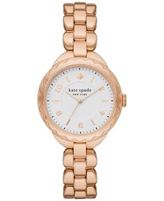 Женские часы Morningside с браслетом из нержавеющей стали цвета розового золота, 34 мм kate spade new york, золотой