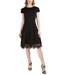 Женское расклешенное платье без рукавов с круглым вырезом Donna Ricco, черный